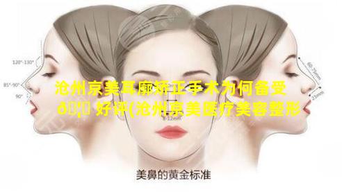 沧州京美耳廓矫正手术为何备受 🦄 好评(沧州京美医疗美容整形医院怎么样)